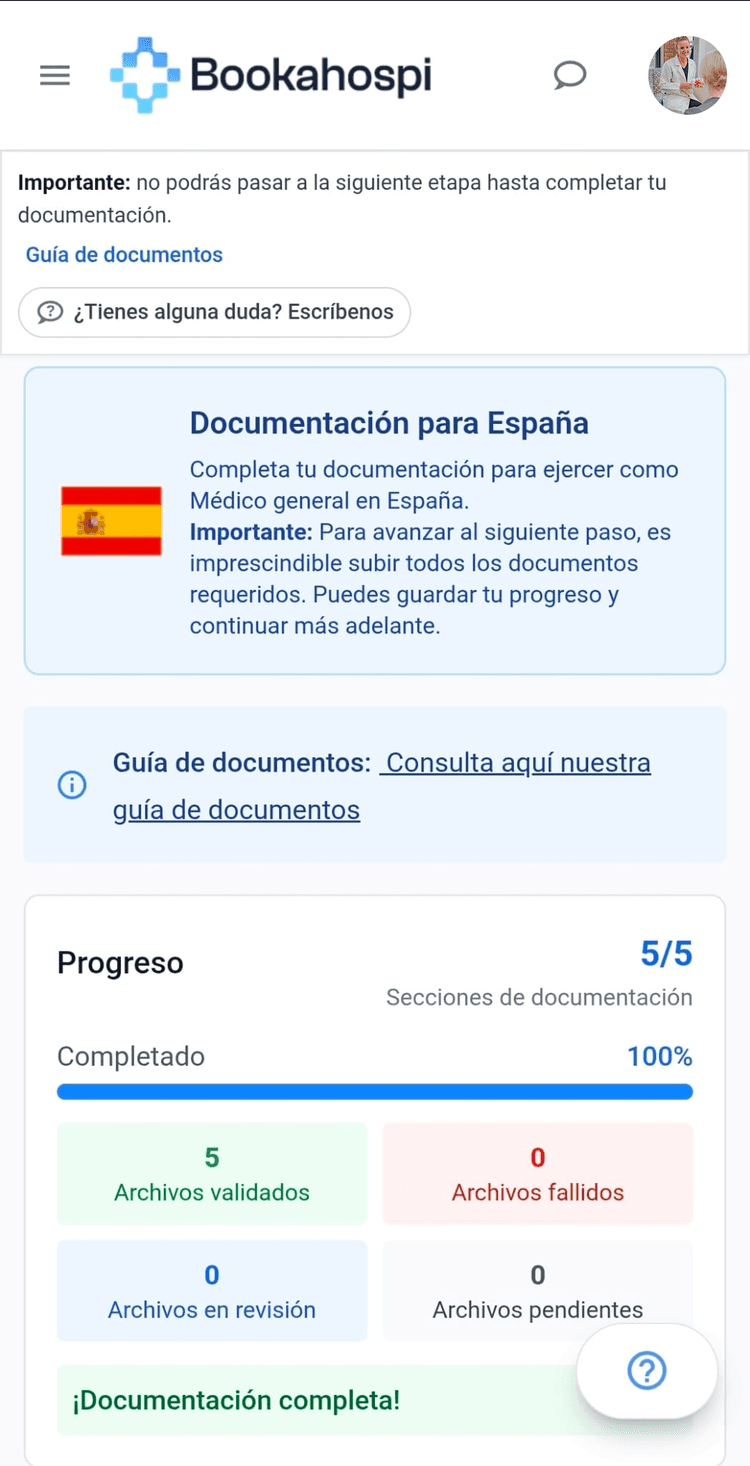 Documentación y progreso