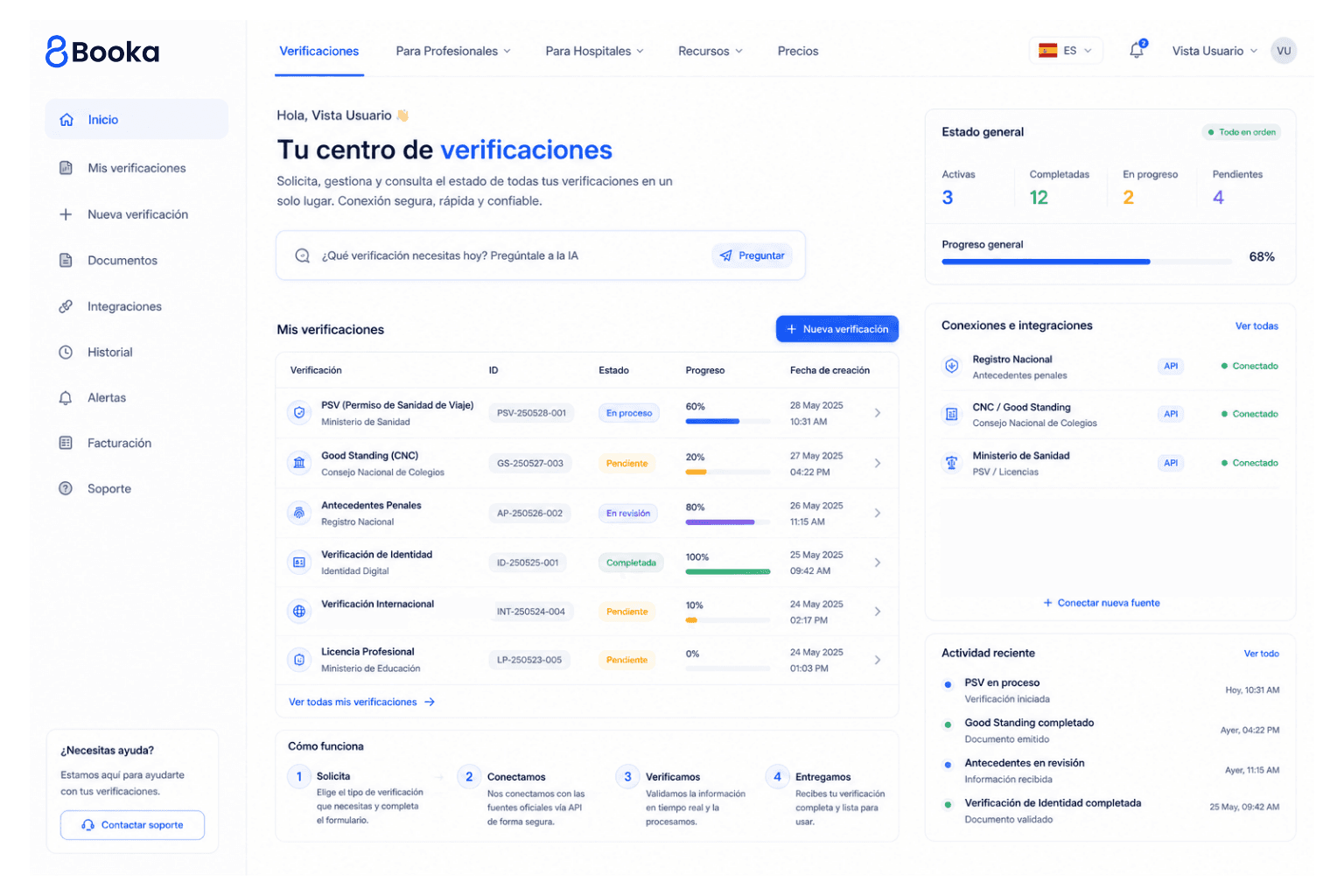 PSV Bookahospi — Verificación de colegiados